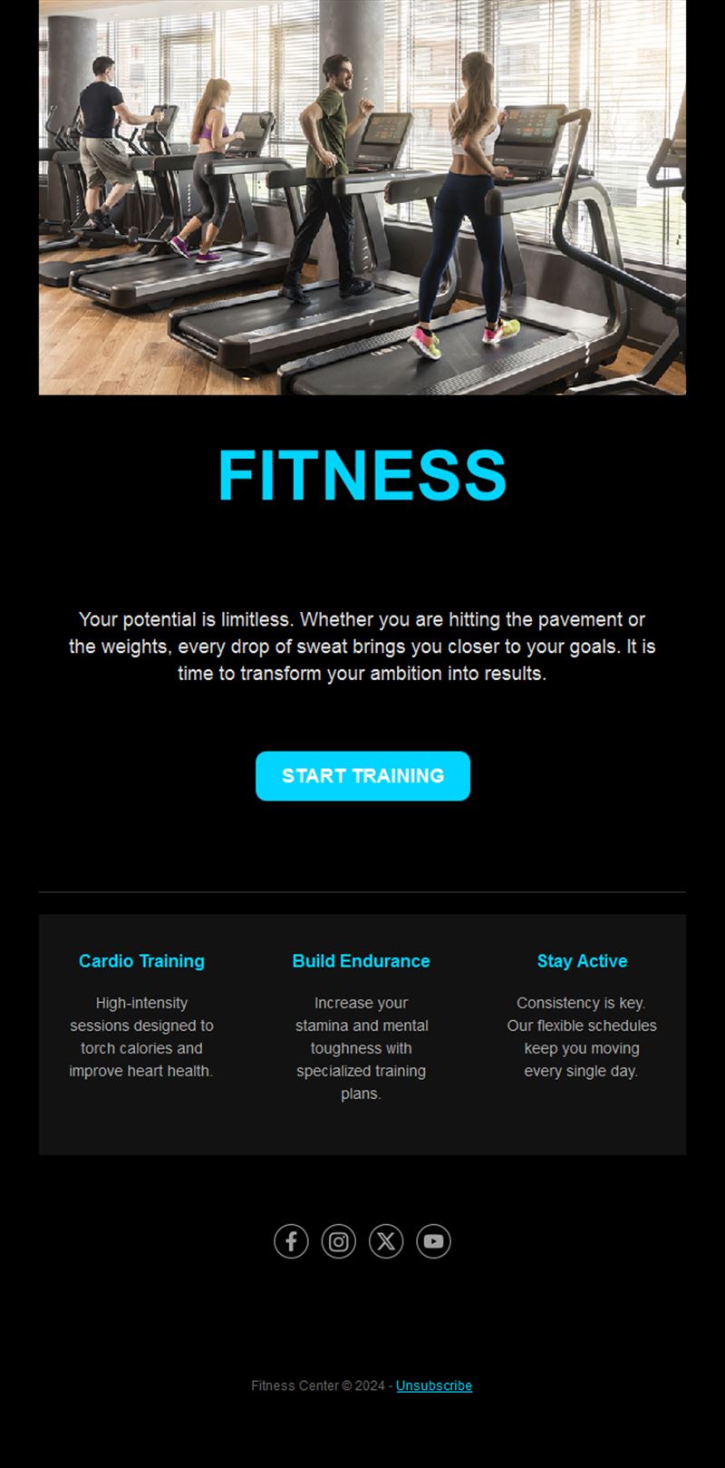 Fitness Newsletter Emails