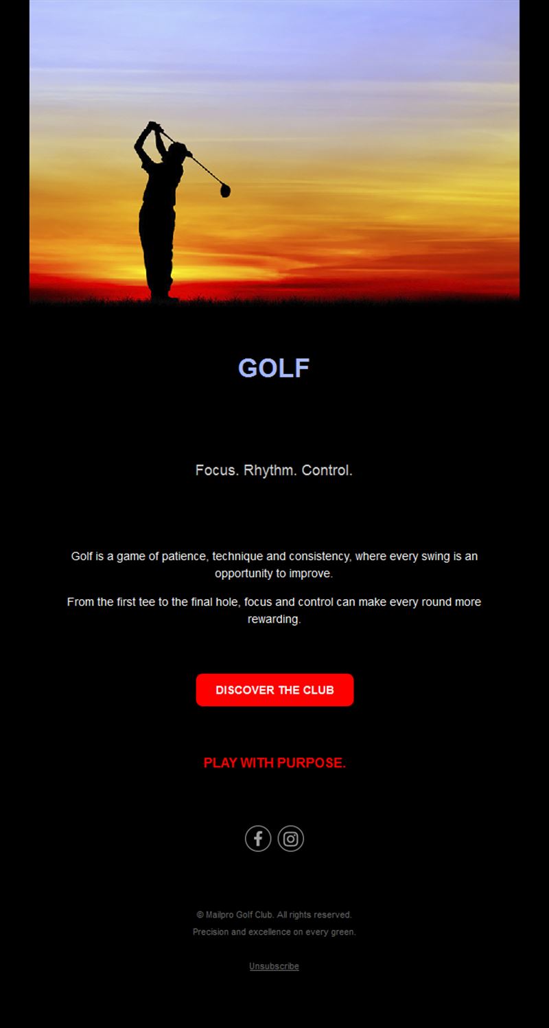 Black sunset golf club email