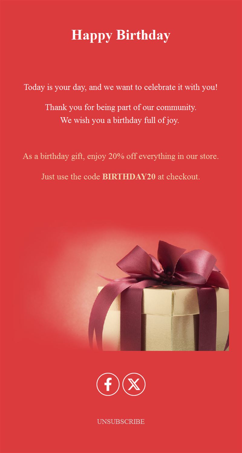 Birthday Wishes Email Templates