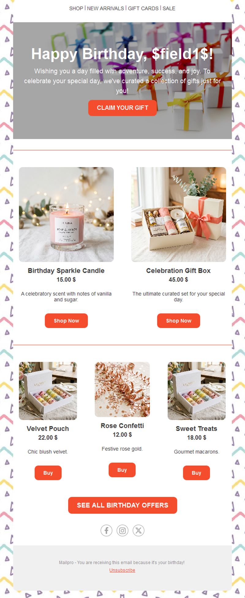 Subscriber Birthday Emails