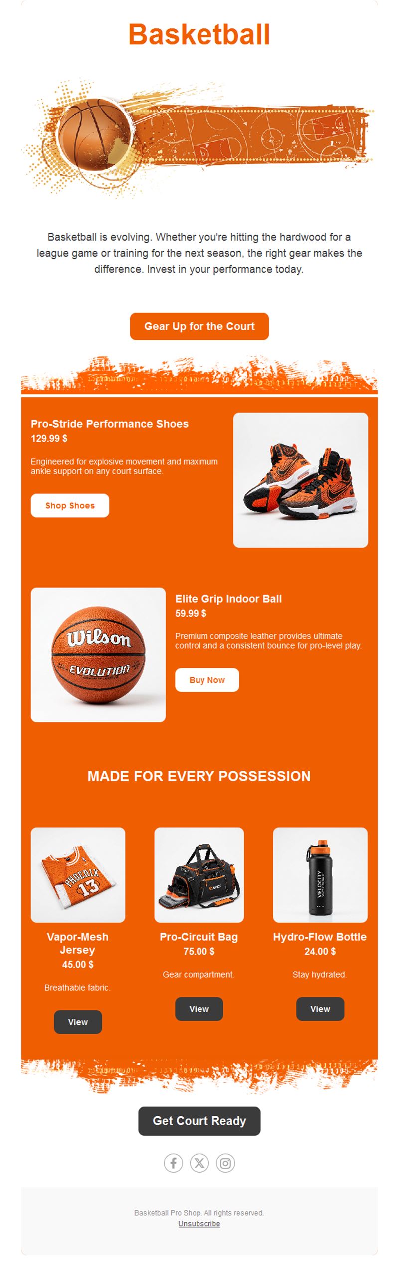 Hoops Newsletter Emails