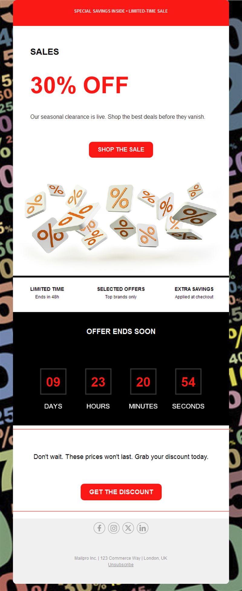 Special Discount Email Offers