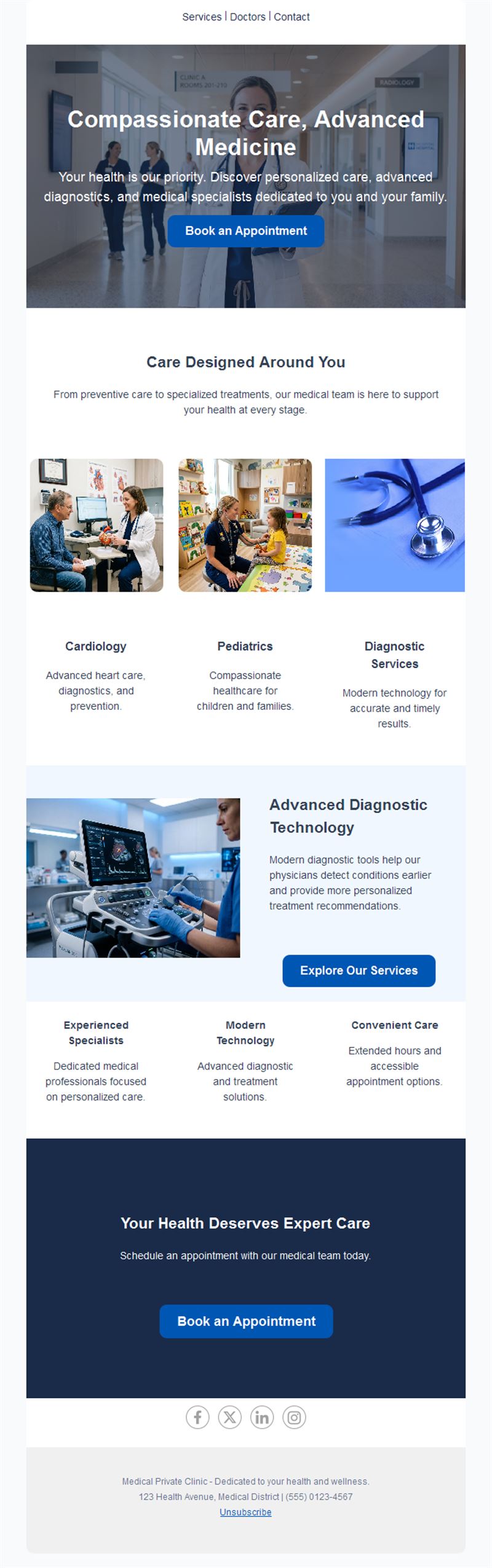 Clinic Announcement Emails