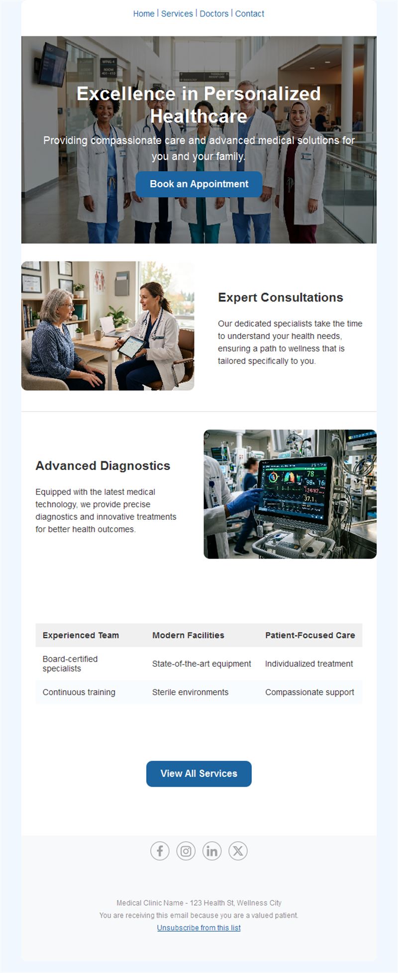 Health Clinic Email Templates