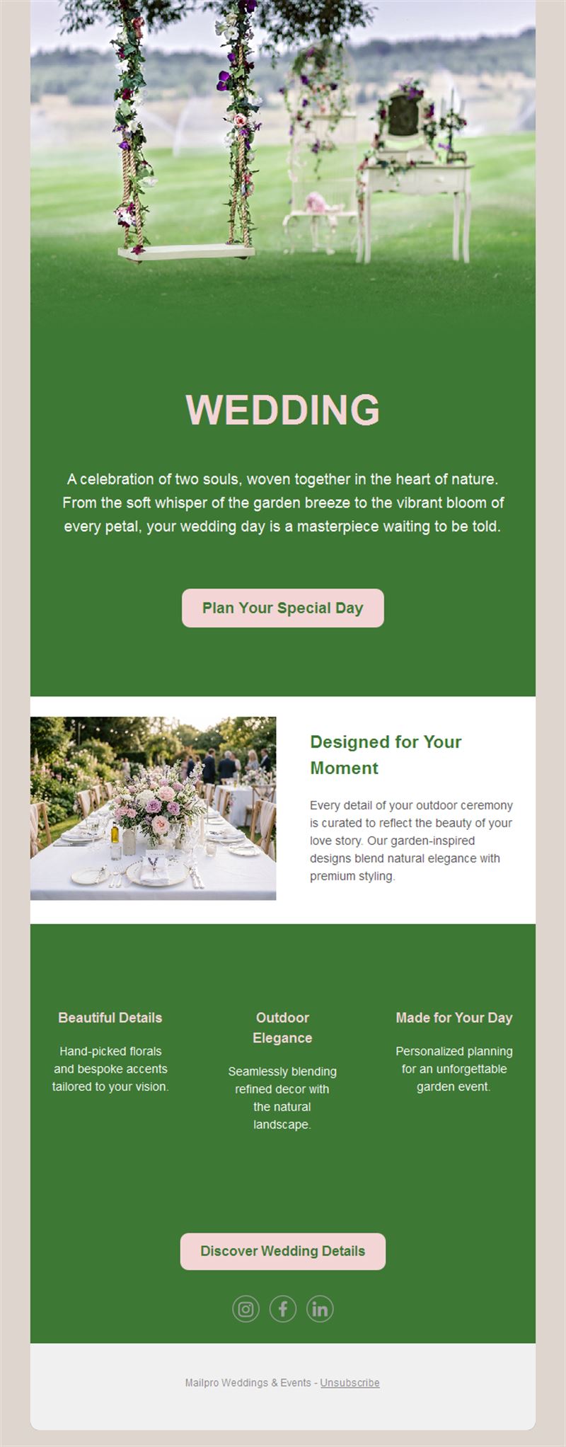 Wedding Celebration Emails