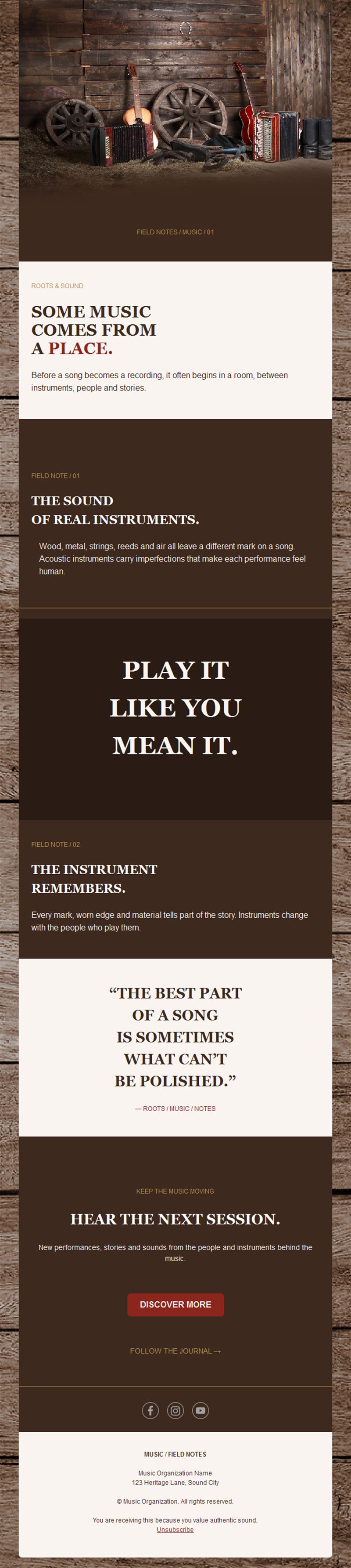 Acoustic folk music newsletter