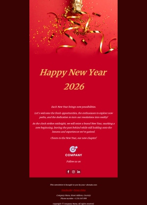 Elegant New Year 2026 Email