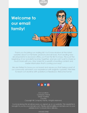 Welcome Email Message