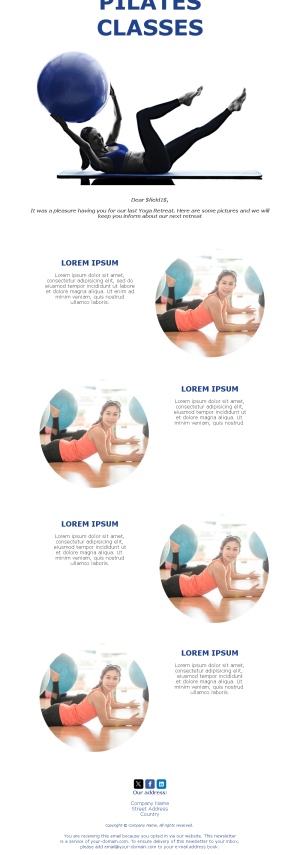 Template Email Yoga Pilates Harmony