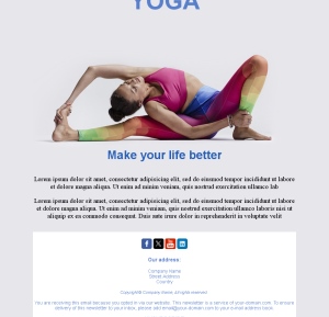 Pilates Email Newsletter