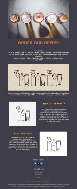 Drink Promo Email Layouts