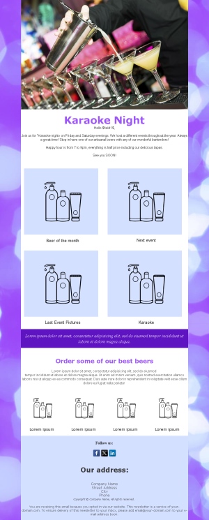 Happy Hour Email Layouts