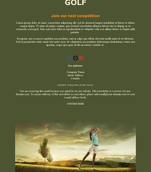 Golf Newsletter Emails