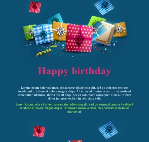 Birthday Email Designs