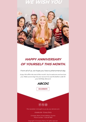 Friendly Birthday Email Template