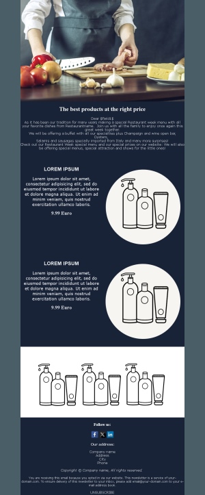 Restaurant Email Templates
