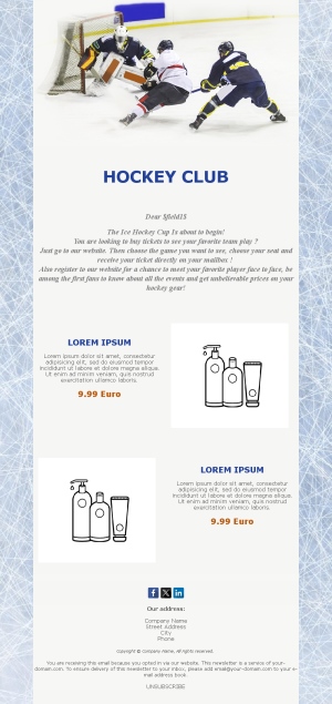 Ice Rink Email News