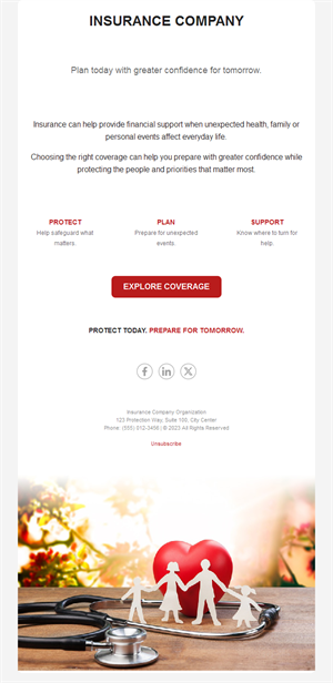 Health and family insurance email
