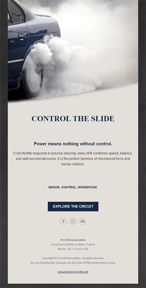 Drift event email template