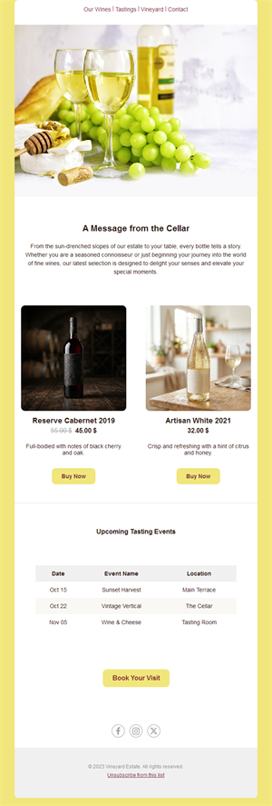 White wine and tasting events email