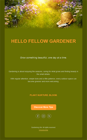 Olive green garden lovers email