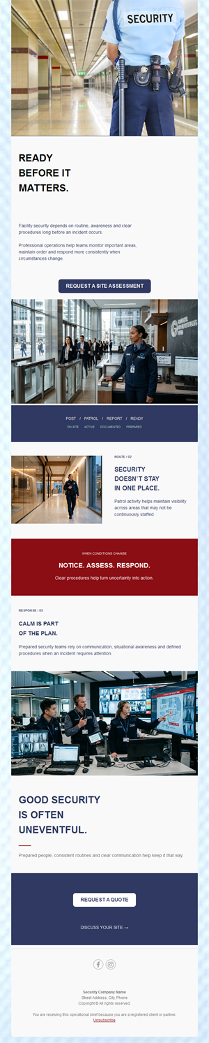 Security guard services newsletter