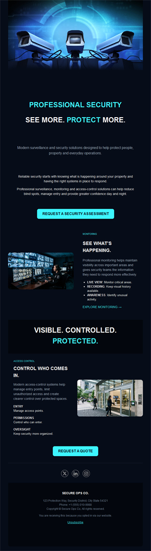 CCTV surveillance security email