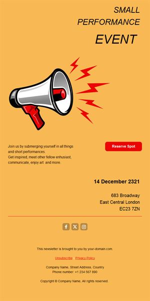Event Invitation Email Template for Customers