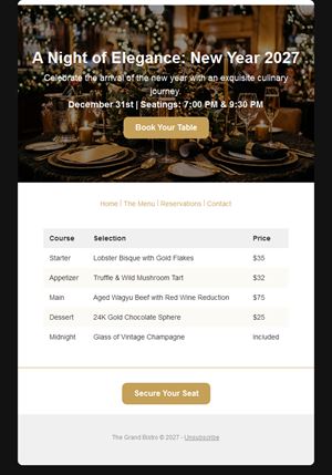 New Year 2027 Dinner