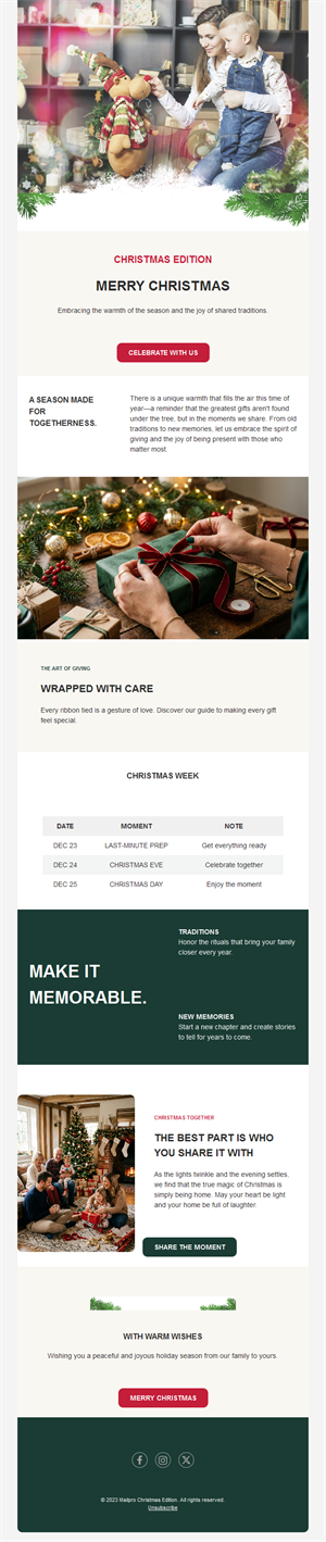 Holiday Email Designs
