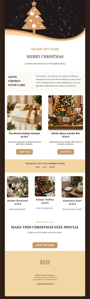 Online Christmas Email