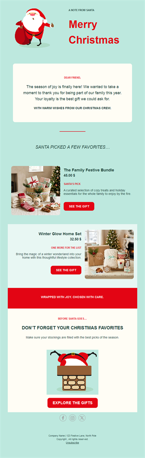Warm Holiday Email Templates