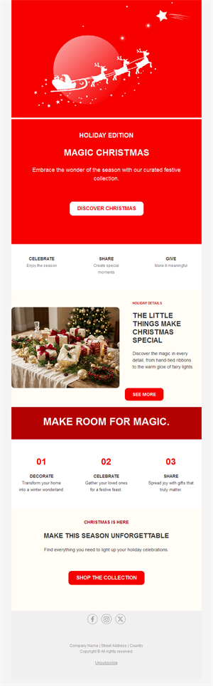 Christmas Celebration Email