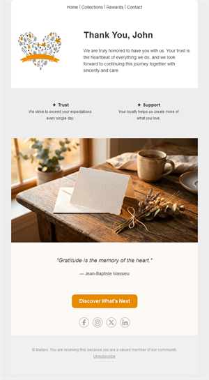 Appreciation Email Templates