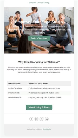 Email marketing for yoga studios