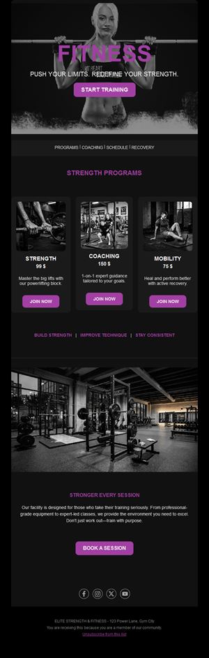 Fitness Motivation Emails
