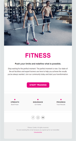 Fitness Tips Email Templates