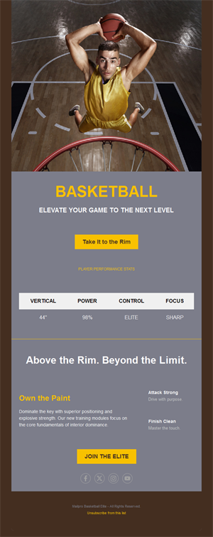Basketball Email Alerts