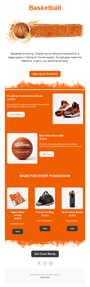 Hoops Newsletter Emails
