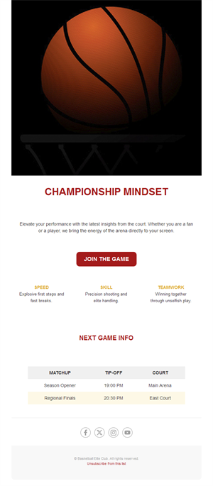 Basketball Email Updates