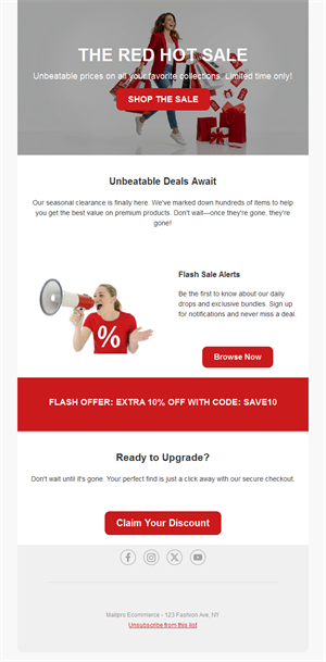 Special Sales Email Offers