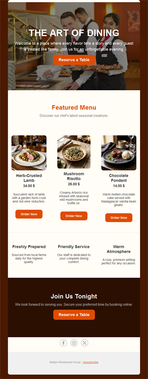 Restaurant Email Templates