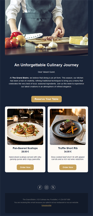 Restaurant Email Templates