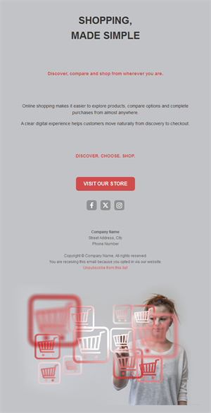 Grey shopping made simple email