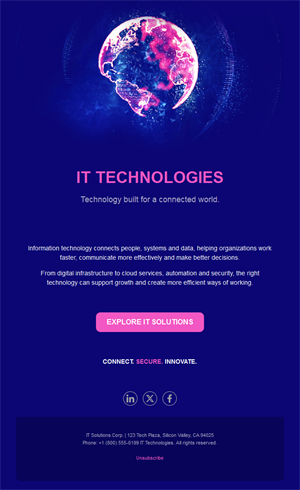 Purple IT technologies email template