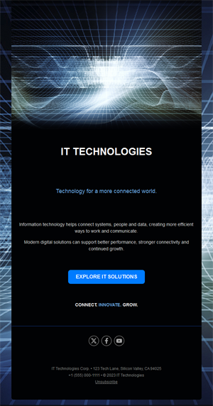 Black IT technologies email template