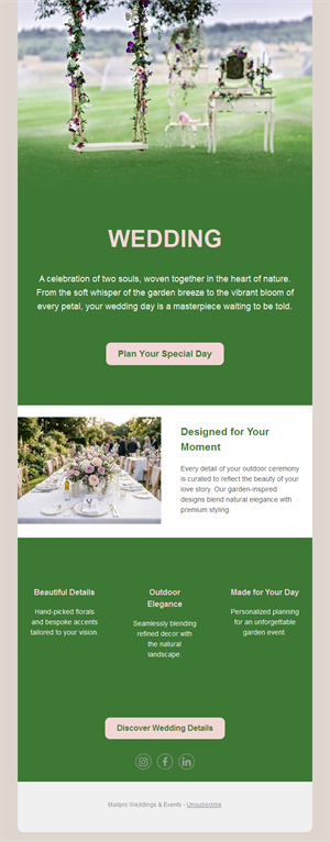 Wedding Celebration Emails