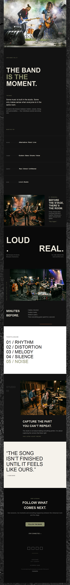 Rock band newsletter template